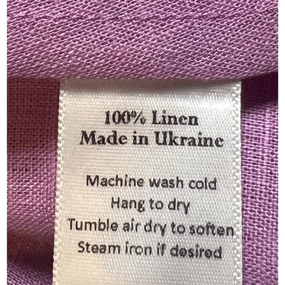 Crown Linen Designs Women’s Top 3 Plus Size 3X Bell Sleeve 100% Linen NWT - Picture 4 of 6